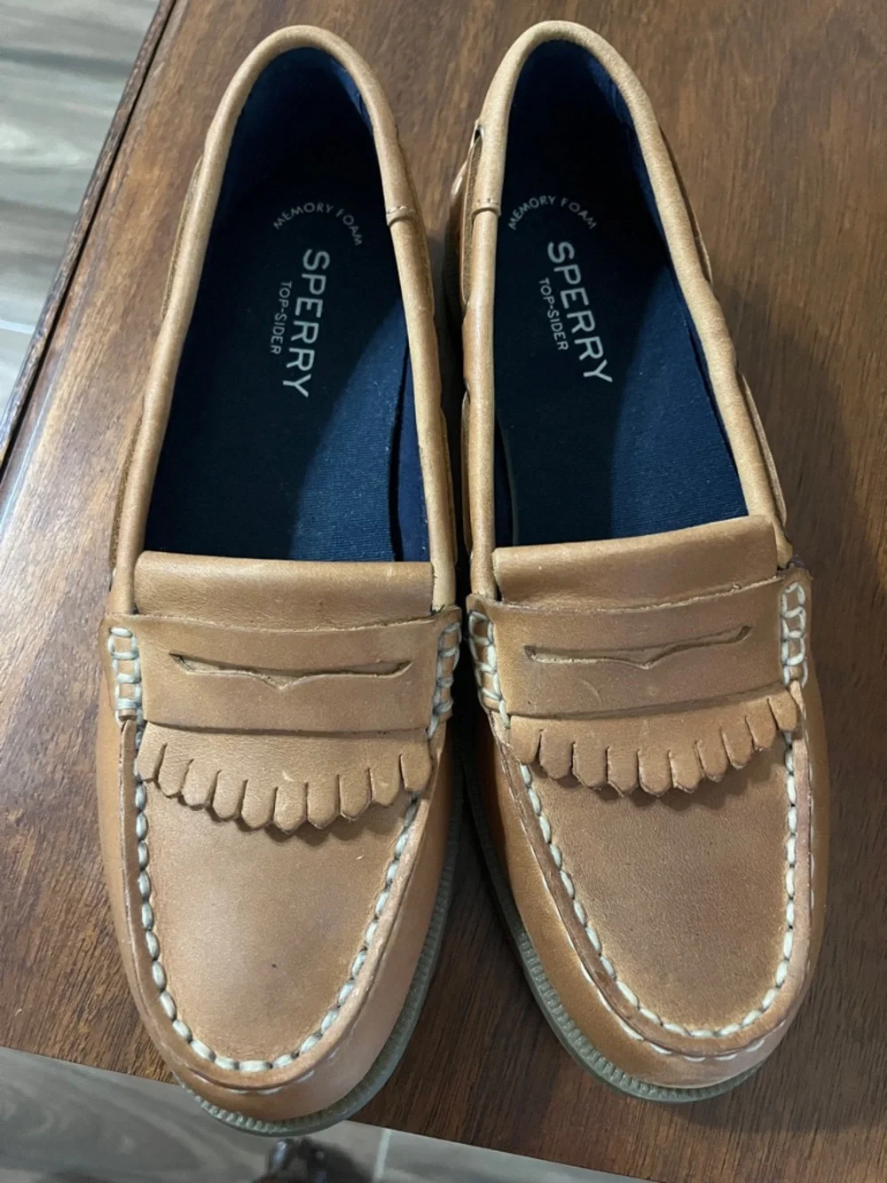 Sperry Avery Tan Leather Kiltie Penny Loafer New without 📦 - Picture 3 of 11